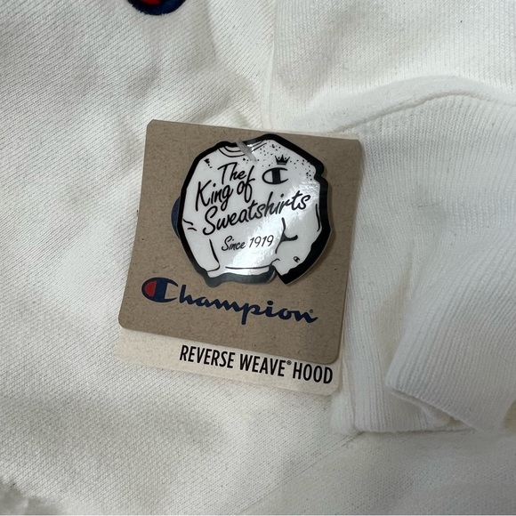 Champion Reverse Weave Hoodie Sweatshirt NWT Men's Sz XS White Fleece Lined - Picture 7 of 9